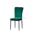 Sillas de comedor de terciopelo verde diamante para mesa de comedor